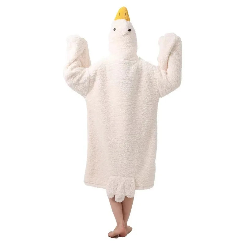 Goose Hoodie Robe – Soft & Funny Cozy Wearable Blanket