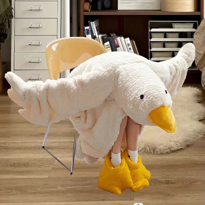 Goose Hoodie Robe – Soft & Funny Cozy Wearable Blanket