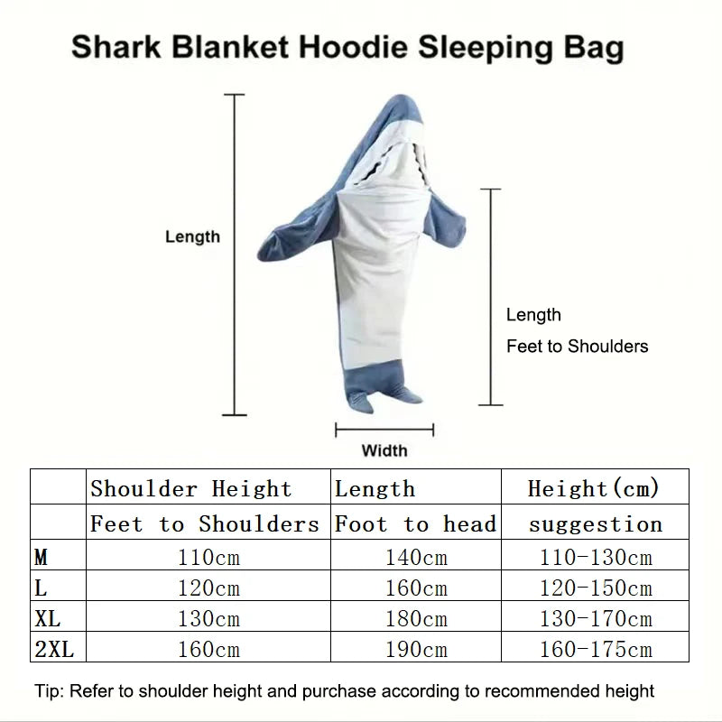 Shark Blanket Hoodie – Ultra Soft Cozy Wearable Blanket