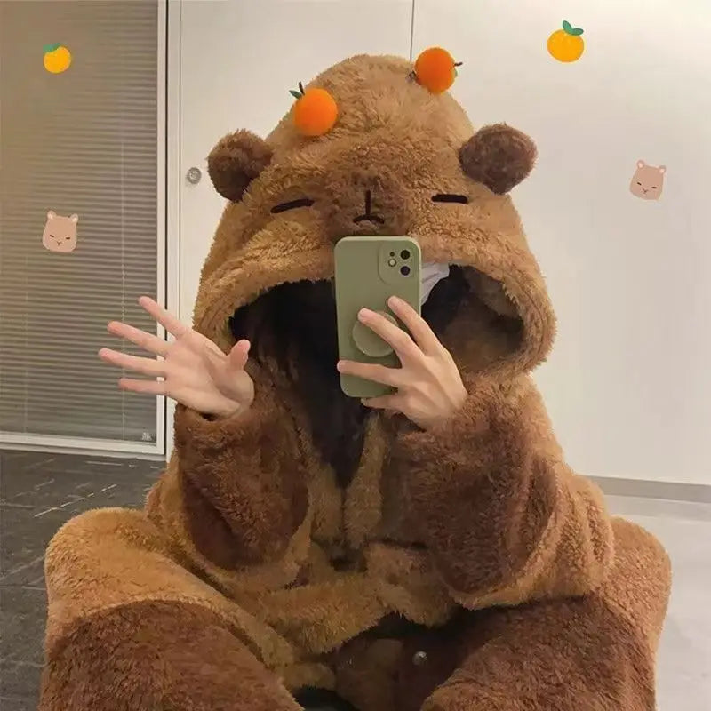 Capybara Kigurumi Onesie – Soft & Cozy Cosplay Pajamas
